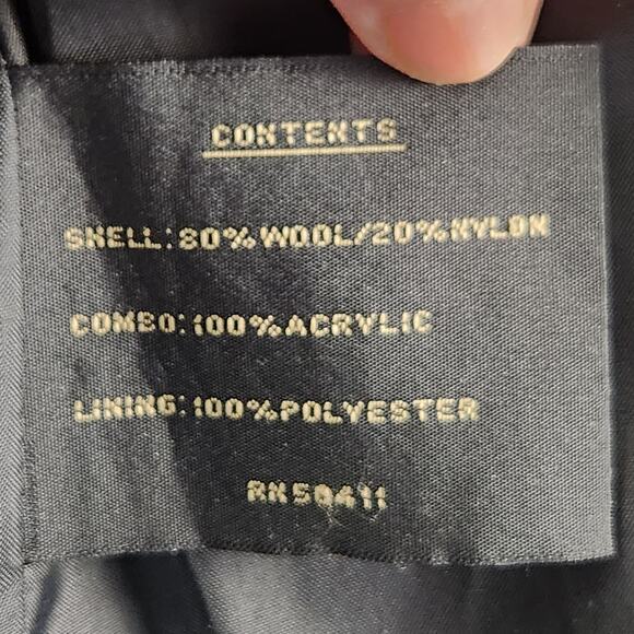 Fleet Street Wool Coat Women's SZ M Black Full Zip Hooded Pockets EUC - Picture 15 of 16